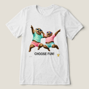 Camiseta Triblenda Elige el Dúo de Nutrias Divertidas