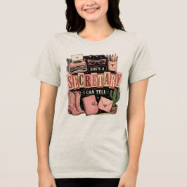 Camiseta Triblenda Ella Es Una Secretaria Puedo Decir Oficina Retro V