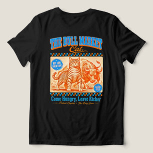 Camiseta Triblenda Ella Juega al Juego Largo Gata del Mercado Alcista