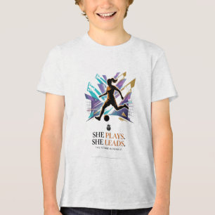 Camiseta Triblenda Ella Juega Ella Lidera Futuras Estrellas del Fútbo