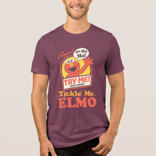 Camiseta Triblenda Elmo Retro Gráfico Agitando Me Hace Cosquillas