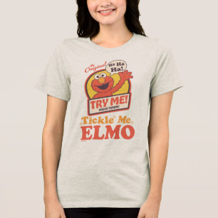 Camiseta Triblenda Elmo Retro Gráfico Agitando Me Hace Cosquillas