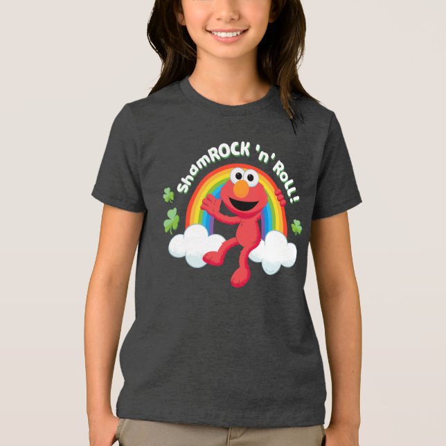 Camiseta Triblenda Elmo | Shamrock 'n' Roll Arcoiris (Anverso)