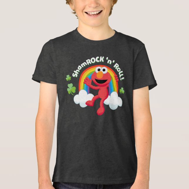 Camiseta Triblenda Elmo | Shamrock 'n' Roll Arcoiris (Anverso)