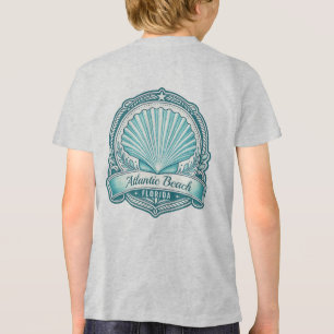 Camiseta Triblenda Emblema Costero de Atlantic Beach FL de Conchas