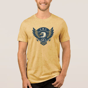 Camiseta Triblenda Emblema de águila Art-Deco — Escudo geométrico