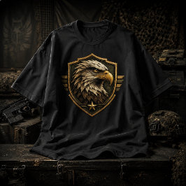 Camiseta Triblenda Emblema de águila militar crestada