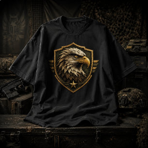Camiseta Triblenda Emblema de águila militar crestada