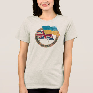 Camiseta Triblenda Emblema de amistad Ucrania-Reino Unido
