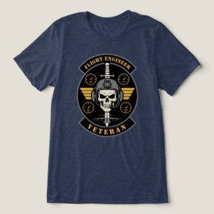 Camiseta Triblenda Emblema de Aviación Veterano Ingeniero de Vuelo