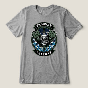 Camiseta Triblenda Emblema de buzo de combate veterano de hombre rana