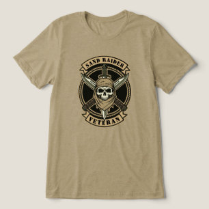 Camiseta Triblenda Emblema de Combate del Desierto Veterano Sand Raid