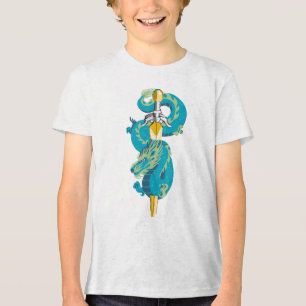 Camiseta Triblenda Emblema de Dragón del Cielo Turquesa