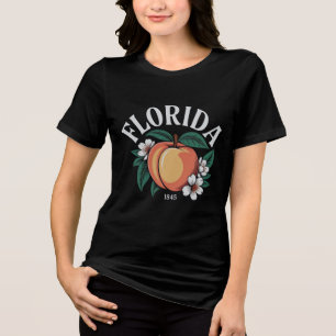 Camiseta Triblenda Emblema de Flor de Durazno de Florida - Est. 1845