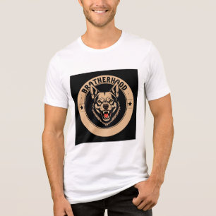 Camiseta Triblenda Emblema de logotipo de lobo que representa la herm
