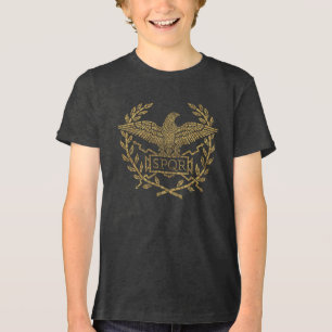 Camiseta Triblenda Emblema de mosaico de águila del Imperio Romano