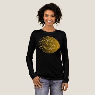 Camiseta Triblenda Emblema de Zodíaco Piscis   Símbolo Celestial Míni