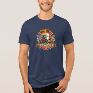 Camiseta Triblenda Emblema del Equipo de Rescate Topos Aztecas México
