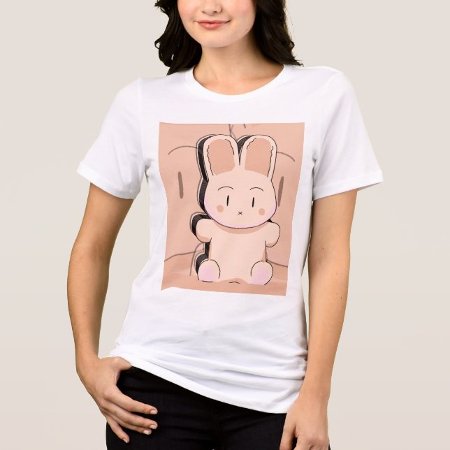 Camiseta Triblenda Embrace the Quiet Luxury Minimalist Bunny T-Shirt (Anverso)