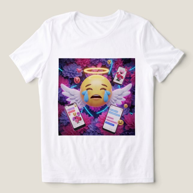 Camiseta Triblenda Emoji Ángel Emocional Tee 🥺 💖 (Diseño delantero )