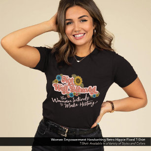 Camiseta Triblenda Empoderamiento de las mujeres escritura a mano ret