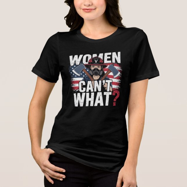 Camiseta Triblenda Empoderamiento de las mujeres que luchan contra in (Anverso)