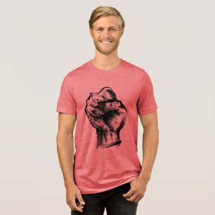 Camiseta Triblenda Empoderar tu espíritu con el puño alzado de la cos