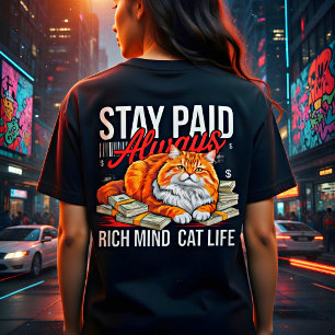 Camiseta Triblenda Empresaria Gata Jefa para Mujeres - Mantén el Pago