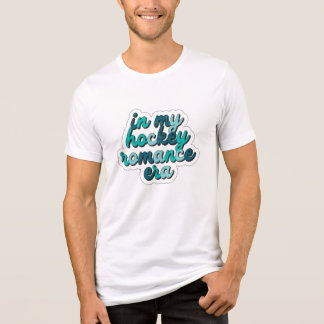 Camiseta Triblenda En Mi Era de Romance de Hockey Retro Teal BookTok