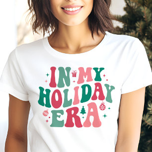 Camiseta Triblenda En Mi Era de Vacaciones Navideñas Retro