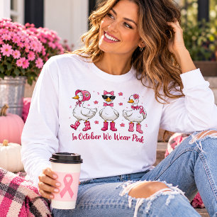 Camiseta Triblenda En Octubre Nosotros Vestimos de Rosa Silly Goose