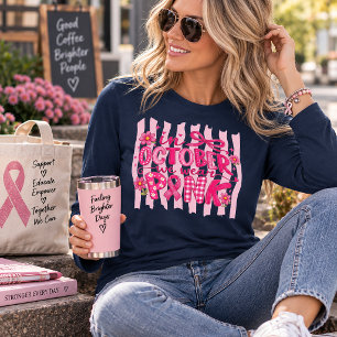 Camiseta Triblenda En Octubre Nosotros Vestimos Parche Falso De Labor