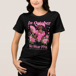 Camiseta Triblenda En octubre, usamos arte de sensibilización de las 