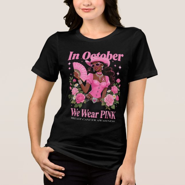 Camiseta Triblenda En octubre, usamos arte de sensibilización de las  (Anverso)