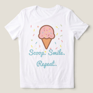 Camiseta Triblenda En U. Sonríe. Repite. - Cono De Helado Cuto