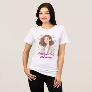 Camiseta Triblenda Encantadora mujer con el pelo ondulado