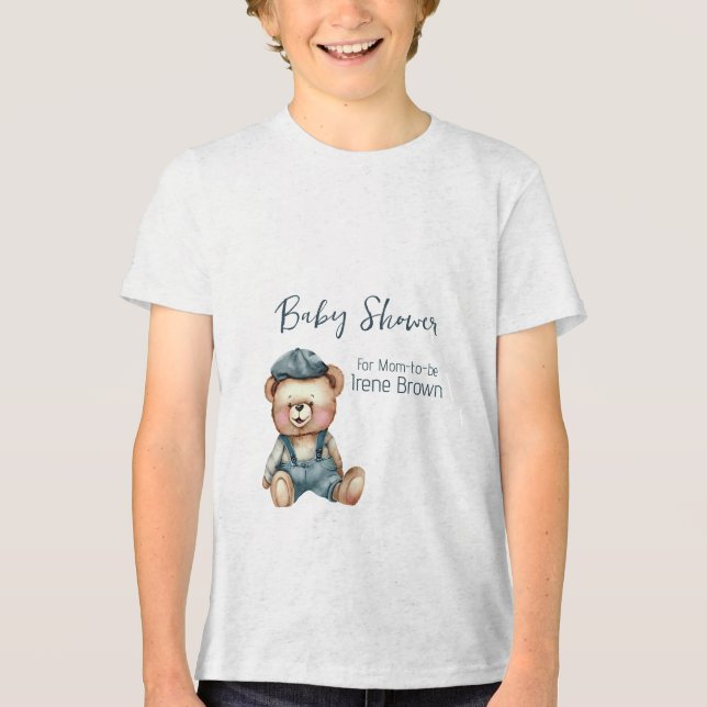 Camiseta Triblenda Encantadora y acogedora camiseta Baby Shower (Anverso)