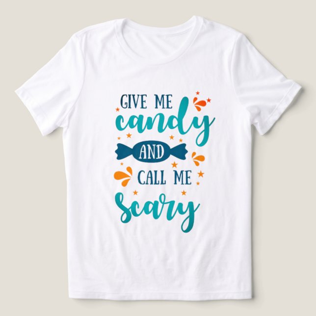 Camiseta Triblenda Encanto escalofriante: Cita verde y Naranja de Hal (Diseño delantero )