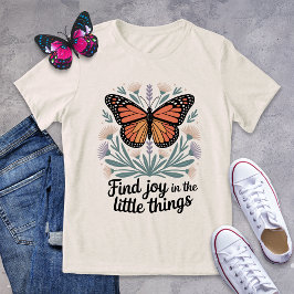 Camiseta Triblenda Encuentra alegría en la mariposa de las pequeñas c