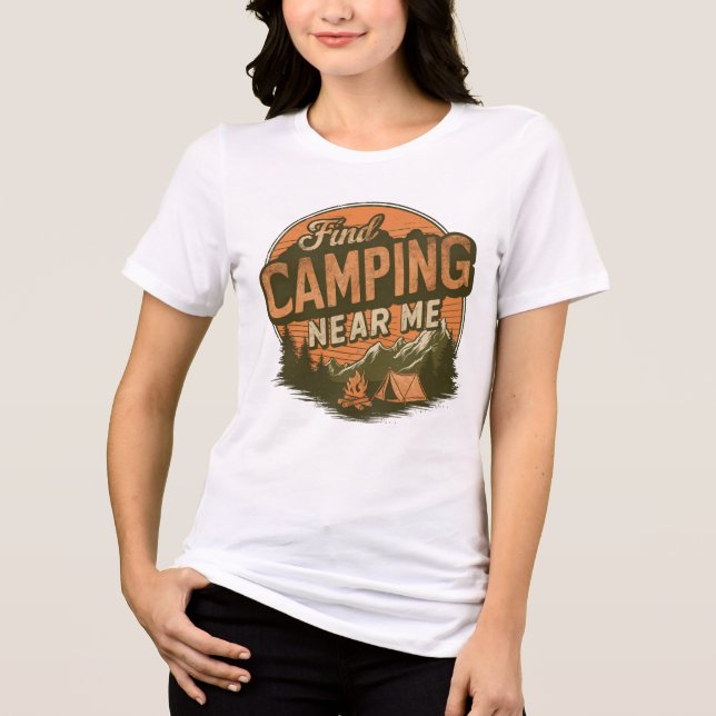 Camiseta Triblenda Encuentra camping cerca de mí - T-Shir de las muje (Anverso)