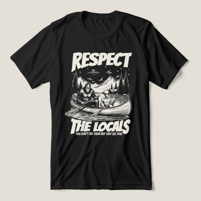 Camiseta Triblenda Encuentro Alien de Sasquatch Críptido (Diseño delantero )