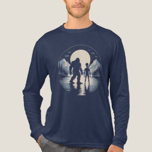 Camiseta Triblenda Encuentro Paranormal de Bigfoot Alien OVNI Cryptid