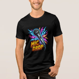 Camiseta Triblenda Energía de música en vivo de micrófono de neón que