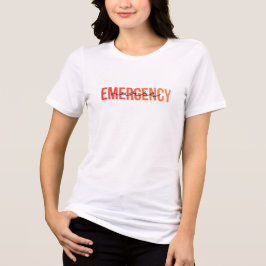 Camiseta Triblenda Enfermera de Emergencia Tipografía Negrita y Manus
