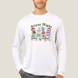 Camiseta Triblenda Enfermera de Noche Silenciosa de Navidad, Asistenc