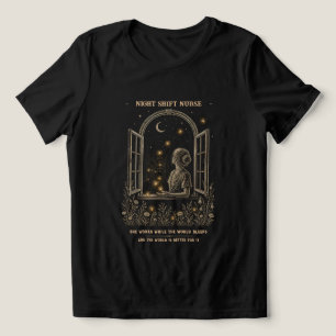 Camiseta Triblenda Enfermera del Turno de Noche Ventana Lunar Botánic