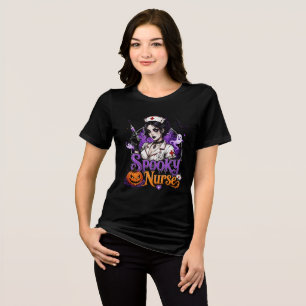 Camiseta Triblenda Enfermera espeluznante de Halloween