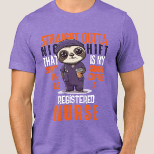 Camiseta Triblenda Enfermera Médica Quirúrgica del Turno Nocturno Dia