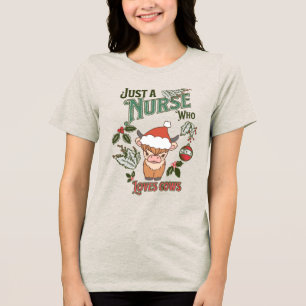 Camiseta Triblenda Enfermera que ama a las vacas Highland RN LPN