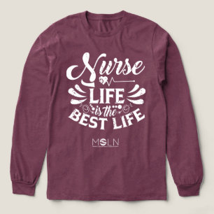 Camiseta Triblenda Enfermera Vida Oscura Tri-Blend Long Sleeve Tee